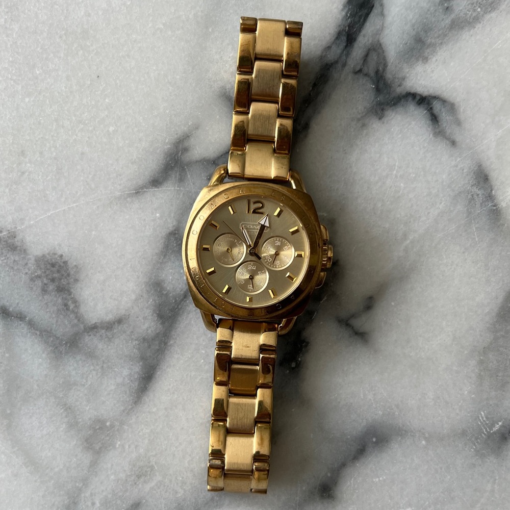 Coach Boyfriend Watch - Gold